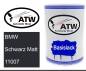 Preview: BMW, Schwarz Matt, 11007: 500ml Lackdose, von ATW Autoteile West.